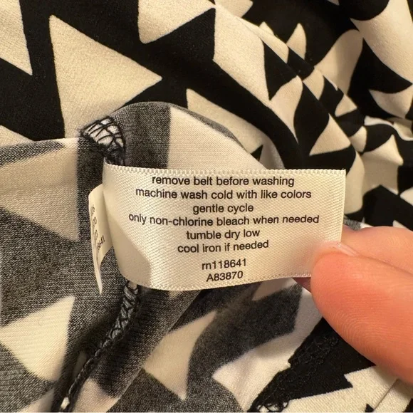 Lane Bryant Black and White Triangle Pattern Dress - Picture 9 of 9